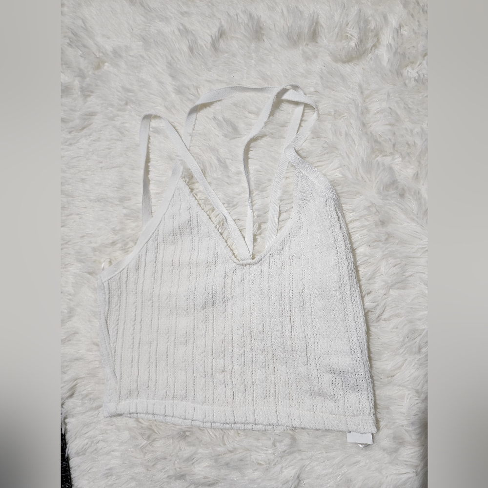 Elegant White Knit Camisole